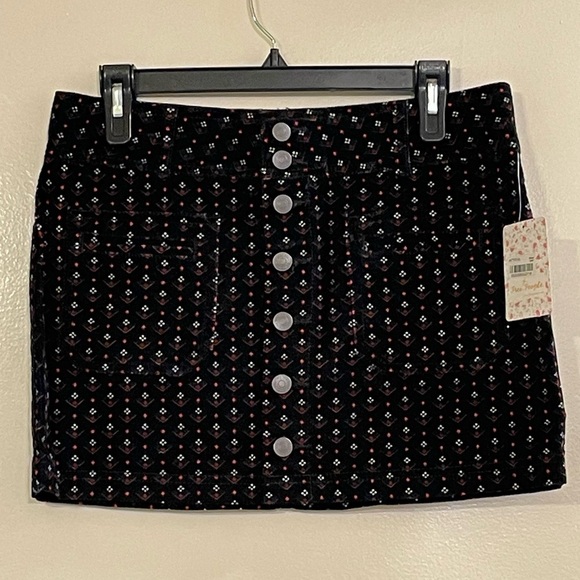 WE THE FREE‎ Joanie Cord Mini Skirt in Black Combo - Picture 5 of 8